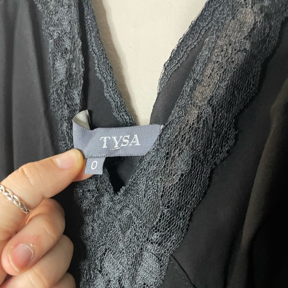 TYSA Black Sleeveless Maxi Dress with lace trim. Size 0 - Picture 3 of 6
